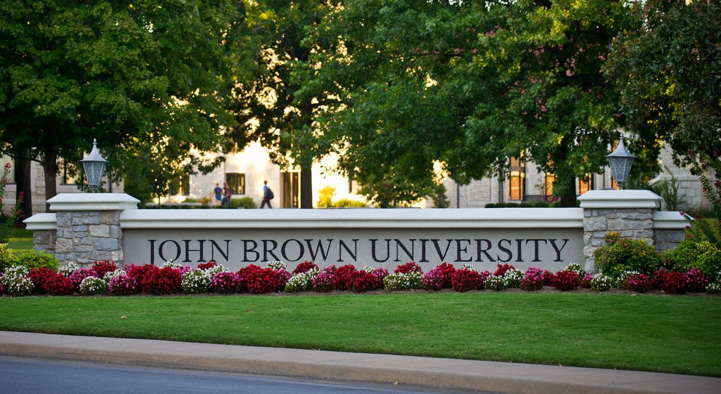 John Brown University entrance sign