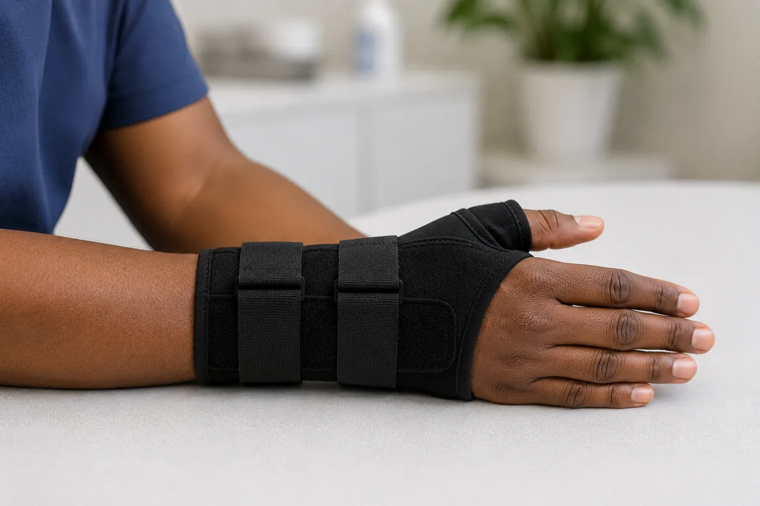 Neutral wrist brace used for hand numbness symptoms