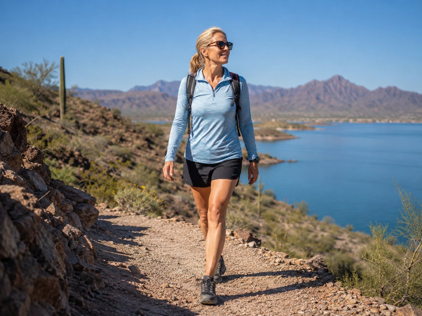 Active hiker near Lake Havasu