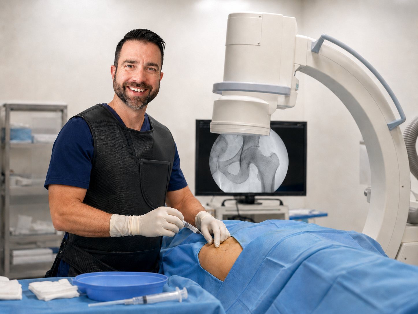 Image-guided hip injection