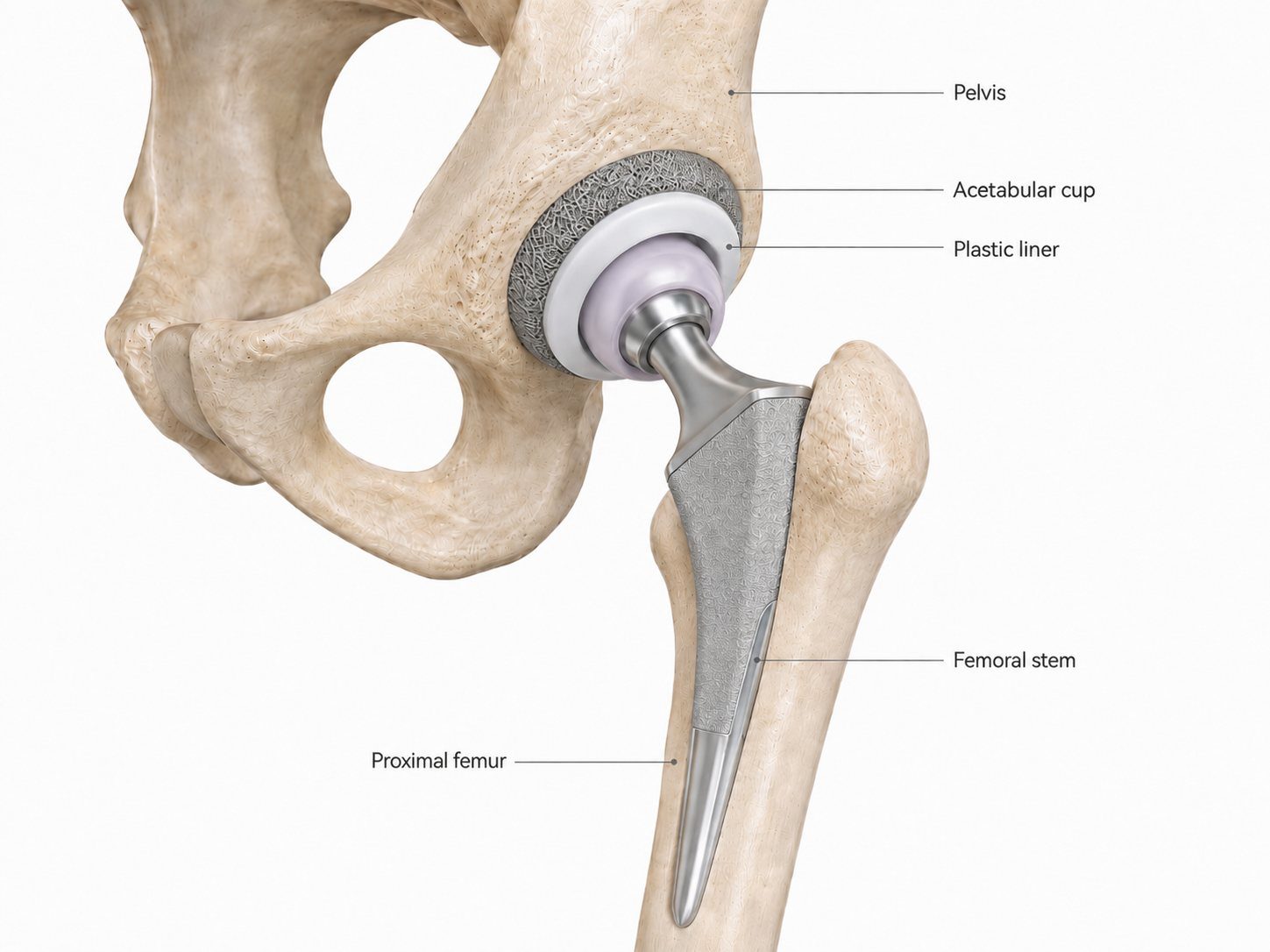 Total hip replacement anatomy