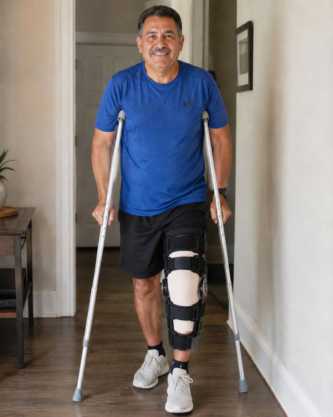 Knee brace after quadriceps or patellar tendon repair
