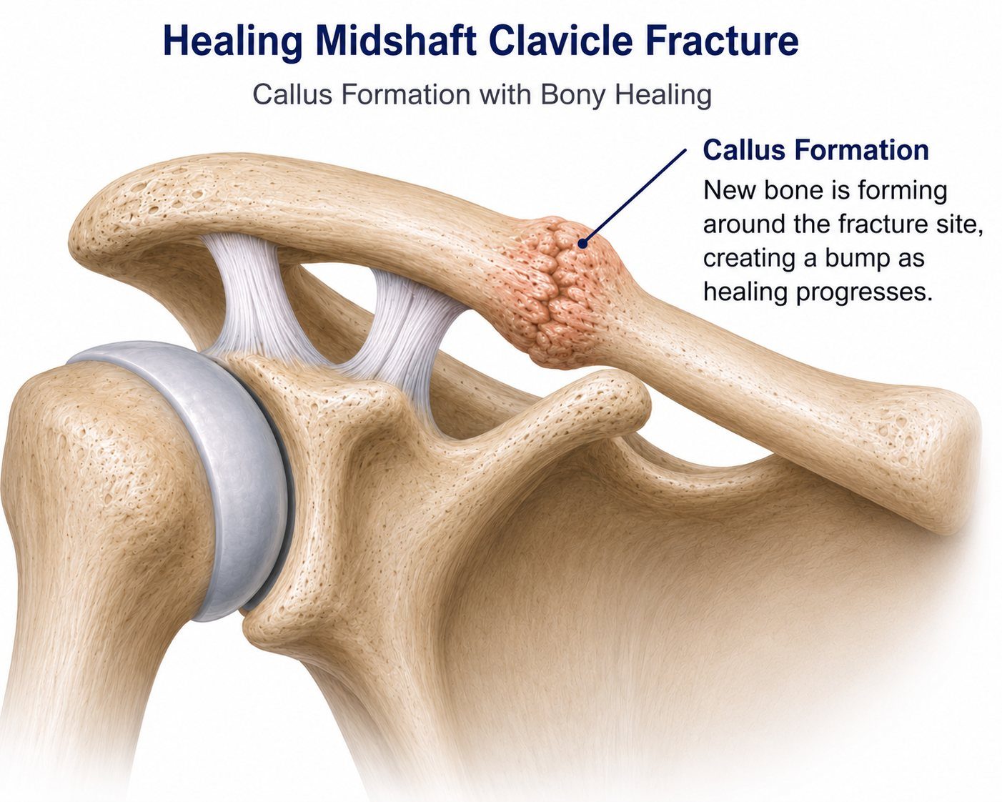 Clavicle fracture healing callus