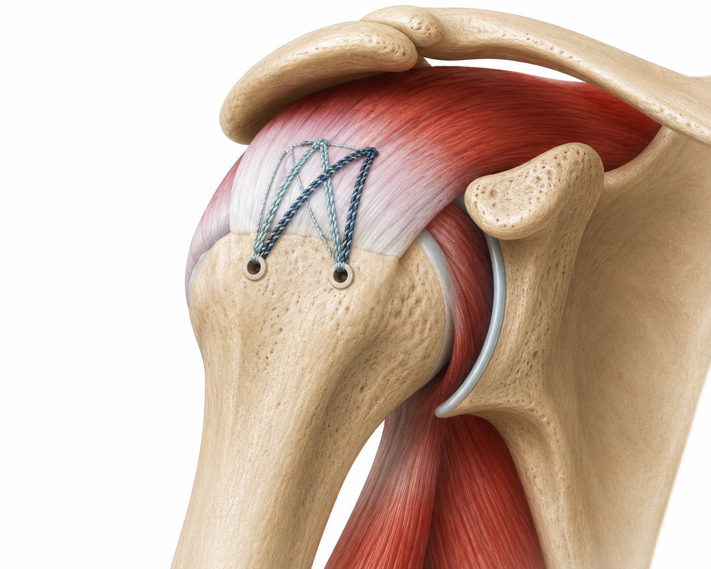 Rotator cuff repair illustration