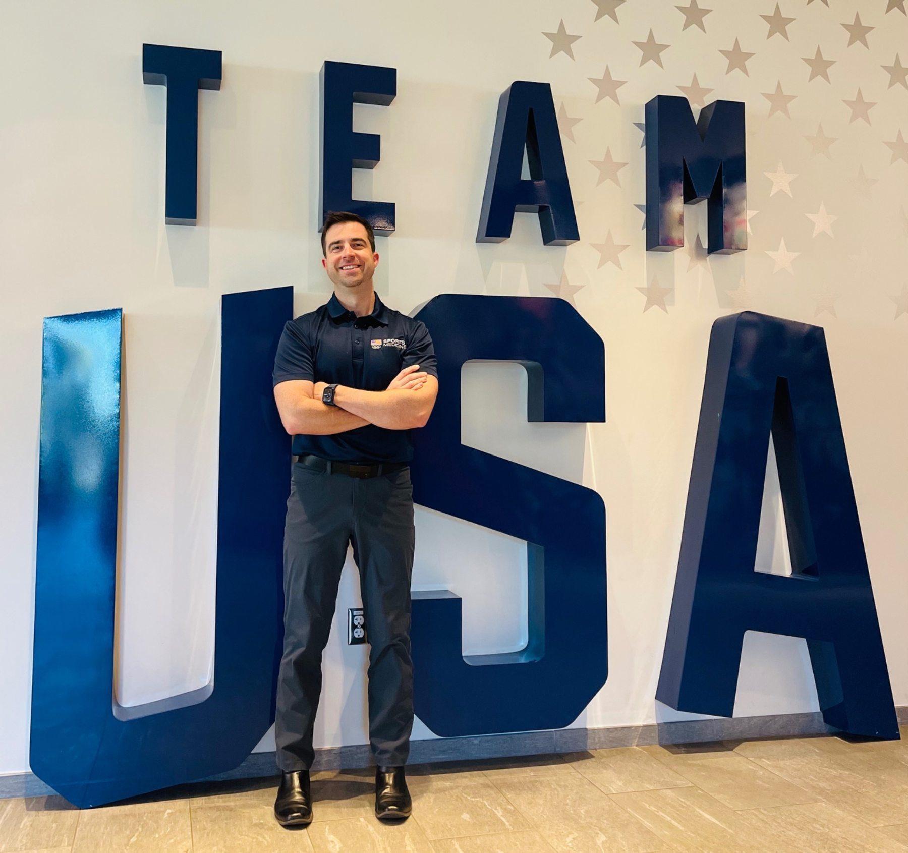 Dr. Barnes at Team USA facility